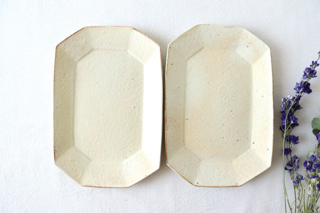 Furutani Seitosho Octagonal Rectangle Plate Small White | Sushi Plate-Detail11