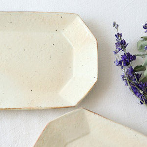 Furutani Seitosho Octagonal Rectangle Plate Small White | Sushi Plate-Detail12