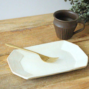 Furutani Seitosho Octagonal Rectangle Plate Small White | Sushi Plate-Detail4