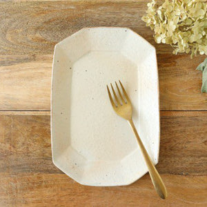 Furutani Seitosho Octagonal Rectangle Plate Small White | Sushi Plate-Detail7