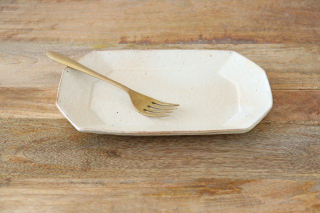 Furutani Seitosho Octagonal Rectangle Plate Small White | Sushi Plate-Detail8