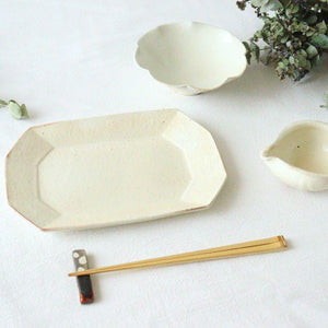 Furutani Seitosho Octagonal Rectangle Plate Small White | Sushi Plate-Detail9