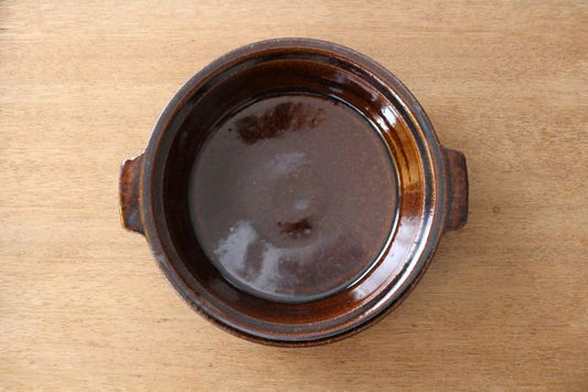 Furutani Seitosho Heat-resistant Plate Brown 21cm/8.3in-TOP