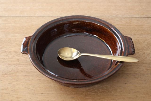 Furutani Seitosho Heat-resistant Plate Brown 21cm/8.3in
