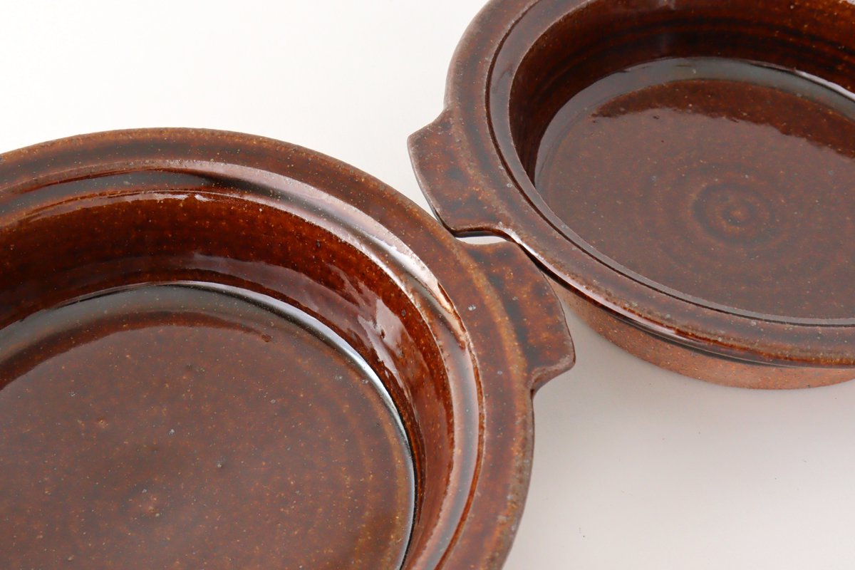 Furutani Seitosho Heat-resistant Plate Brown 21cm/8.3in