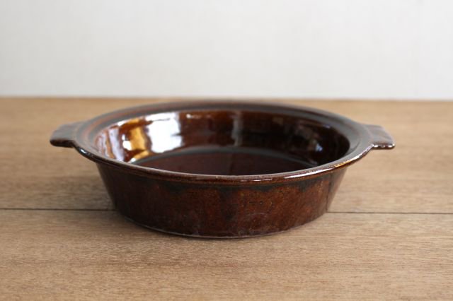 Furutani Seitosho Heat-resistant Plate Brown 21cm/8.3in