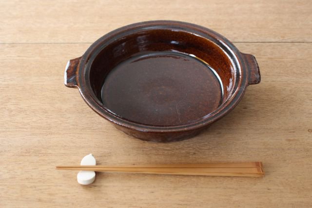 Furutani Seitosho Heat-resistant Plate Brown 21cm/8.3in