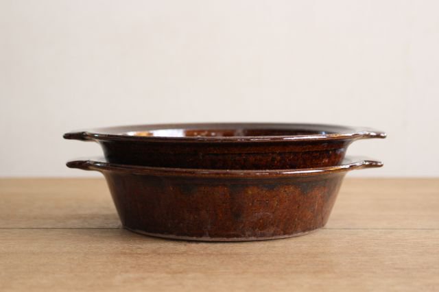 Furutani Seitosho Heat-resistant Plate Brown 21cm/8.3in