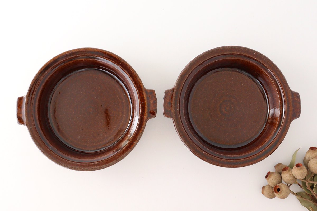 Furutani Seitosho Heat-resistant Plate Brown 21cm/8.3in