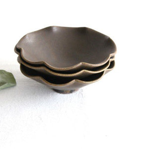 Furutani Seitosho Flower-shaped Small Bowl Brown | Kobachi-Detail10