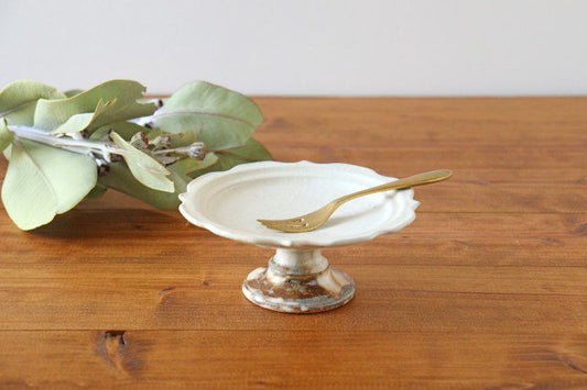 Furutani Seitosho Compote Footed Plate White S-TOP