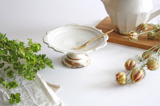 Furutani Seitosho Compote Footed Plate White S-Detail7