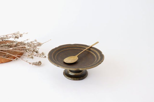 Furutani Seitosho Compote Footed Plate Rust S-TOP