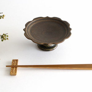 Furutani Seitosho Compote Footed Plate Rust S-Detail4