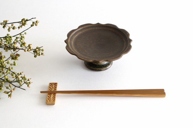 Furutani Seitosho Compote Footed Plate Rust S