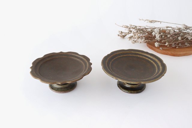 Furutani Seitosho Compote Footed Plate Rust S