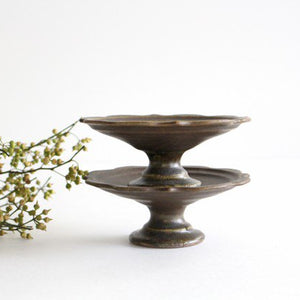 Furutani Seitosho Compote Footed Plate Rust S-Detail10