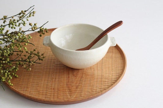 Furutani Seitosho Soup Bowl with Ears Vertical Brown Lines-TOP