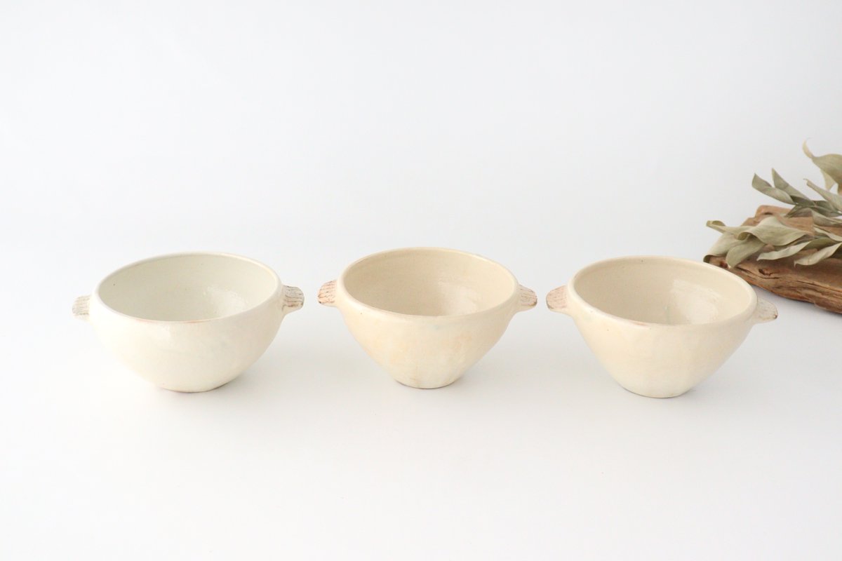 Furutani Seitosho Soup Bowl with Ears Vertical Brown Lines-Detail11