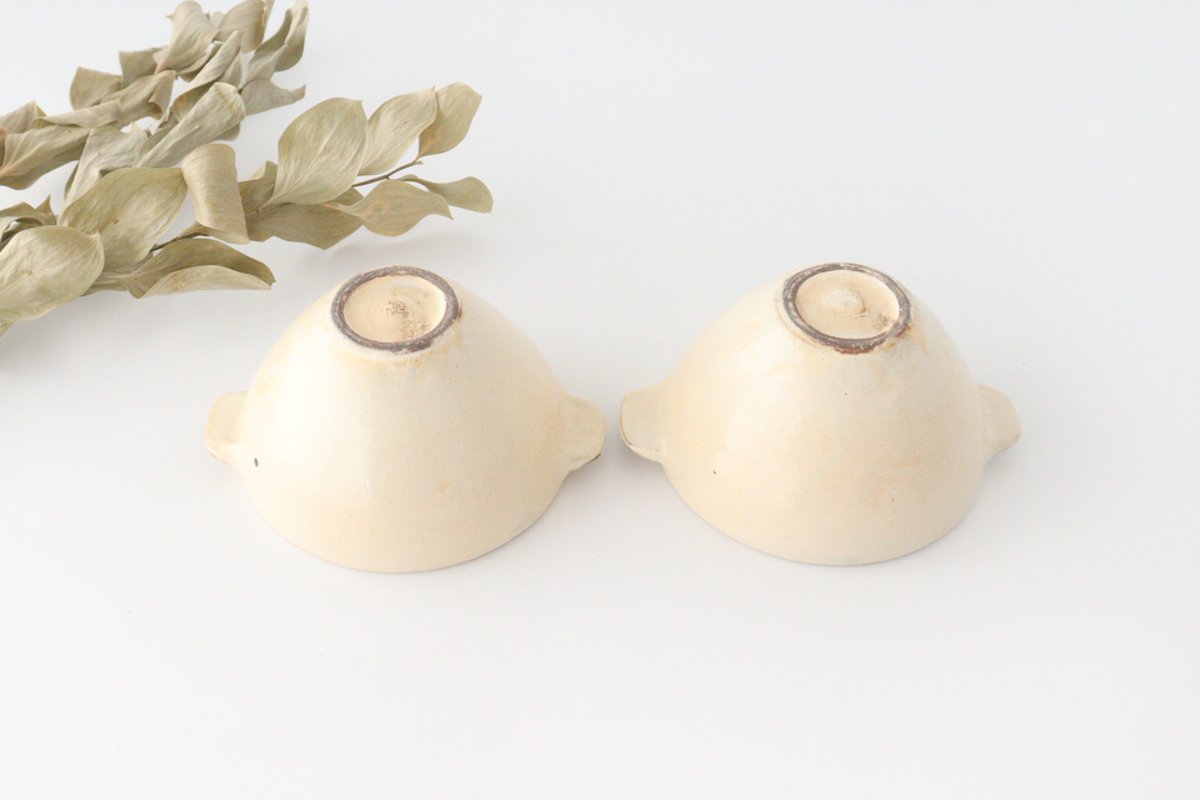 Furutani Seitosho Soup Bowl with Ears Vertical Brown Lines-Detail6