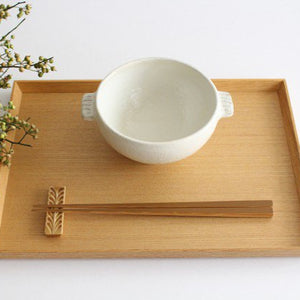 Furutani Seitosho Soup Bowl with Ears Vertical Brown Lines-Detail7