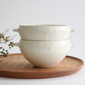 Furutani Seitosho Soup Bowl with Ears Vertical Brown Lines-Detail10