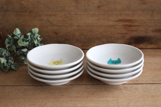 Harekutani Cat Sauce Plate Set | Kutani Ware-Detail9