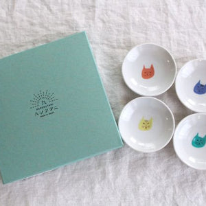 Harekutani Cat Sauce Plate Set | Kutani Ware-Detail10