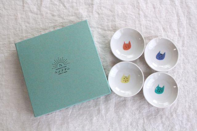 Harekutani Cat Sauce Plate Set | Kutani Ware-Detail10