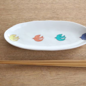 Harekutani Oval Plate Bird L | Kutani Ware-Detail2