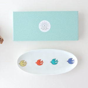 Harekutani Oval Plate Bird L | Kutani Ware-Detail11