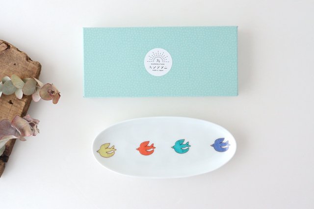 Harekutani Oval Plate Bird L | Kutani Ware