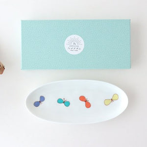 Harekutani Oval Plate Butterfly L | Kutani Ware-Detail11