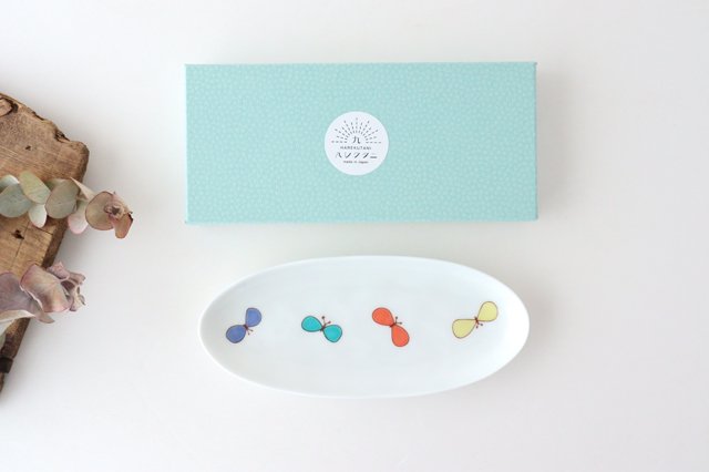 Harekutani Oval Plate Butterfly L | Kutani Ware-Detail11