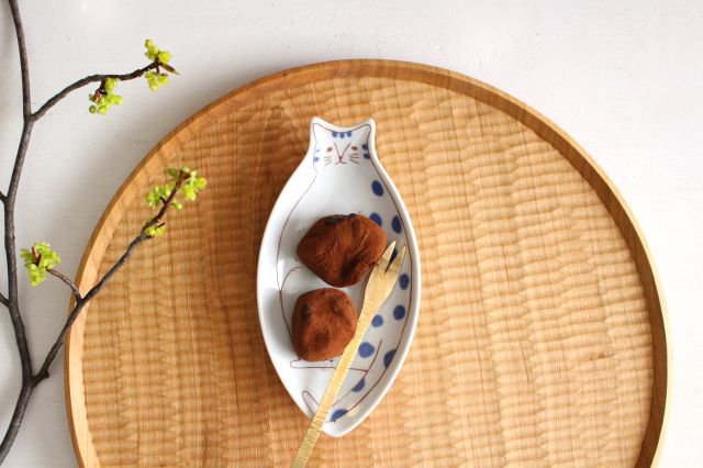 Harekutani Kitten Small Plate Blue | Kutani Ware-TOP