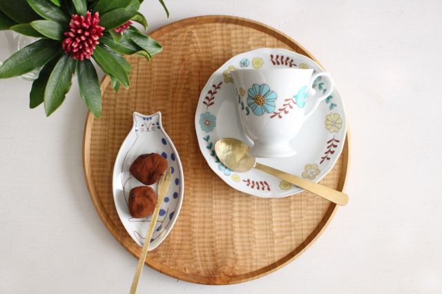 Harekutani Kitten Small Plate Blue | Kutani Ware