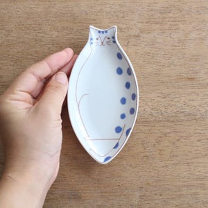 Harekutani Kitten Small Plate Blue | Kutani Ware-Detail6