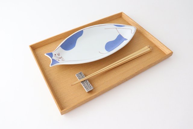 Harekutani Cat Plate Blue | Kutani Ware