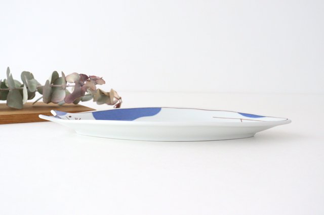 Harekutani Cat Plate Blue | Kutani Ware-Detail5