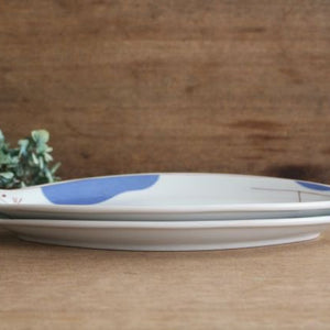 Harekutani Cat Plate Blue | Kutani Ware-Detail9