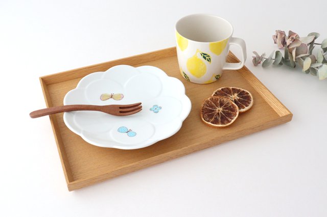 Harekutani Flower-shaped Plate Butterfly | Kutani Ware