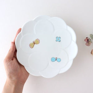 Harekutani Flower-shaped Plate Butterfly | Kutani Ware-Detail3