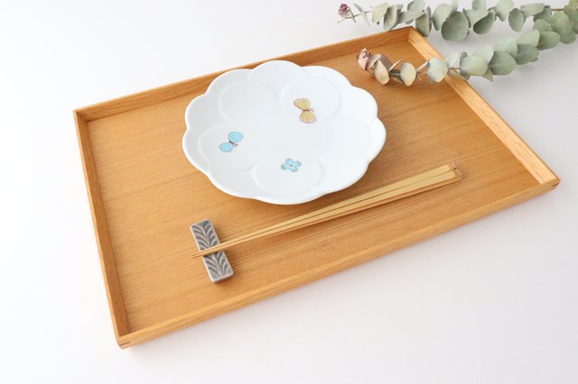 Harekutani Flower-shaped Plate Butterfly | Kutani Ware-Detail4