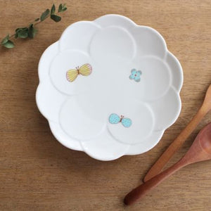 Harekutani Flower-shaped Plate Butterfly | Kutani Ware-Detail7