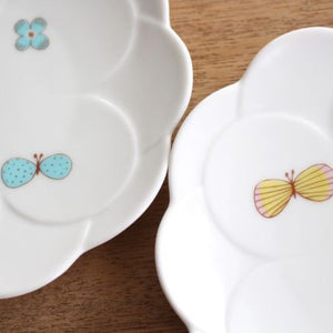 Harekutani Flower-shaped Plate Butterfly | Kutani Ware-Detail8