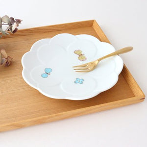 Harekutani Flower-shaped Plate Butterfly | Kutani Ware-Detail9