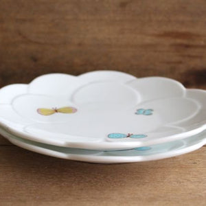 Harekutani Flower-shaped Plate Butterfly | Kutani Ware-Detail10