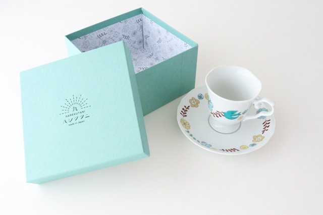 Harekutani Cup and Saucer Flower and Bird | Kutani Ware
