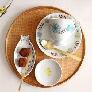 Harekutani Cup and Saucer Flower and Bird | Kutani Ware-Detail12