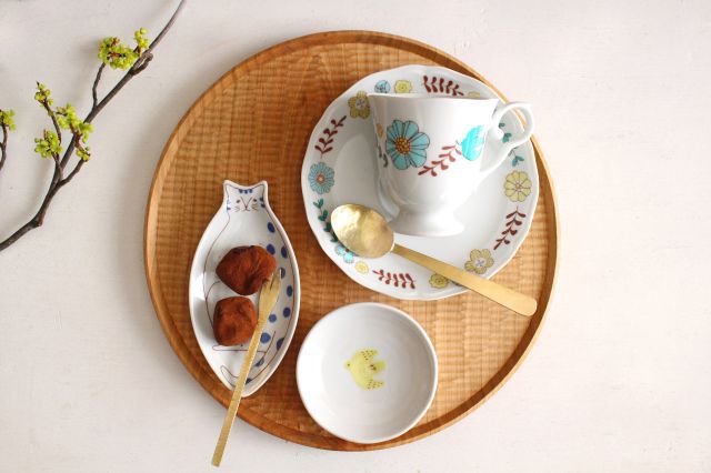 Harekutani Cup and Saucer Flower and Bird | Kutani Ware
